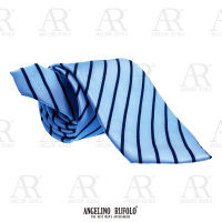 ANGELINO RUFOLO Necktie(NTM-ทาง051, 059) เนคไทผ้าไหมทออิตาลี่คุณภาพเยี่ยม ดีไซน์ Stripe Pattern สีฟ้า/สีน้ำตาล/สีแดง/สีดำ