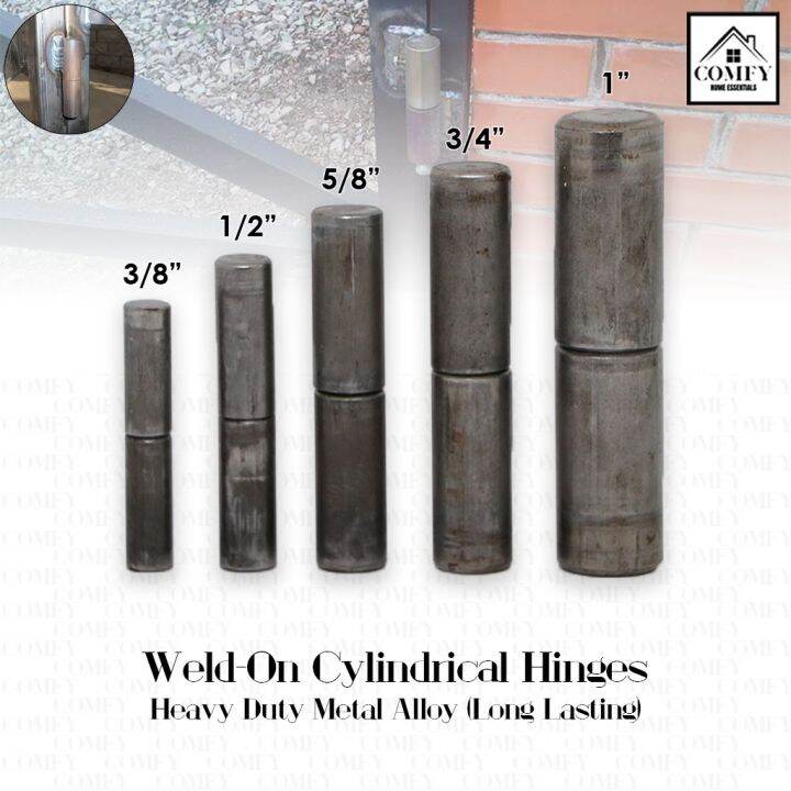 Heavy Duty Iron Weld On Hinge Cylindrical Gate Hinges Steel Door 38 12 58 34 1 Per Pc 3140