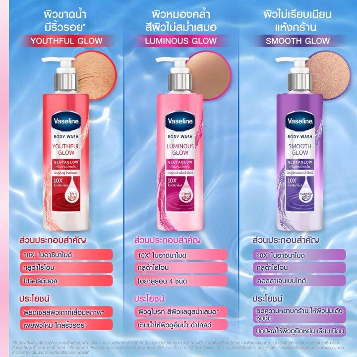 vaseline-วาสลีน-ครีมอาบน้ำ-บอดี้-วอช-กลูต้าโกลว์-425-มล