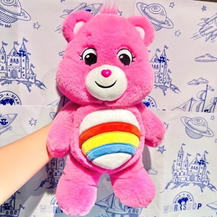 อเมริกาแท้-ตุ๊กตาแคแบร์-carebears-ไซส์-14-นิ้ว-cheer-bear-ของแท้จากอเมริกา-สินค้ามือสองสภาพดีทำความสะอาดก่อนส่ง