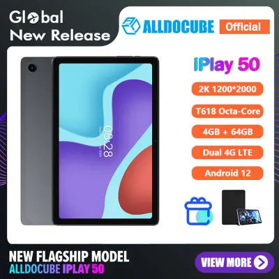 ใหม่ Alldocube iPlay 50 แท็บเล็ต 10.4 นิ้ว 2K T618 Octa-Core Android 12 ใส่ซิมโทรได้ รองรับ4G 4GB RAM 64GB ROM (ฟรี เคสหนัง)