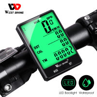 WEST BIKING Cycling Speedometer Digital Large Screen Waterproof LCD Backlight Wireless and Wired Bike Odometer Bicycle Computer-wangjun1