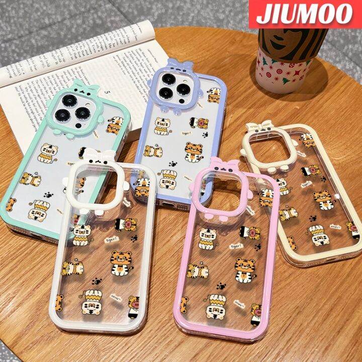 เคส-jiumoo-สำหรับ-vivo-y91-y95-y91i-การ์ตูนเสือน่ารักสร้างสรรค์สีสันสดใสน่ารักเลนส์กล้องถ่ายรูปมอนสเตอร์ตัวน้อยเคสโทรศัพท์โปร่งใสแฟชั่นป้องกันซิลิโคนนิ่มกันกระแทก