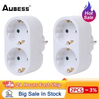 Multiple European Conversion Plug 1 To 2 Way Socket Adapter EU Standard Power Adapter Socket 16A Travel Plugs AC 110~250V Shoes Accessories