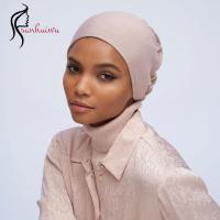 SANHUIWU ผ้าพันหัว สีทึบ หูฟังมุสลิม Underscarf สตรี hijabs หมวกป้องกันความเสี่ยงผ้าพันคอ หมวกผ้าโพกหัว ผ้าพันคอหัว ผ้าโพกหัวอิสลาม ฮิญาบผูกยางยืด มุสลิม turbante