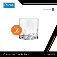 JJGLASS - (Ocean) P02807 Connexion Double Rock - แก้วเหล้า แก้ววิสกี้ แก้วเหลี่ยมเพชร แก้วโอเชี่ยนกลาส แพ็คละ 6 ใบ