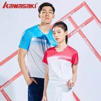 เสื้อกีฬาแบดมินตันสำหรับทั้งหญิงและชายใหม่ฤดูใบไม้ผลิและฤดูร้อน Kawasaki,เสื้อแห้งเร็วระบายอากาศดูดซับเหงื่อ