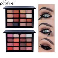 Popfeel 16 Color Black Matte Neon Eyeshadow Palette Waterproof Smudge-Proof Glitter Shimmer Shiny Eye Shadow Powder Cosmetics #1