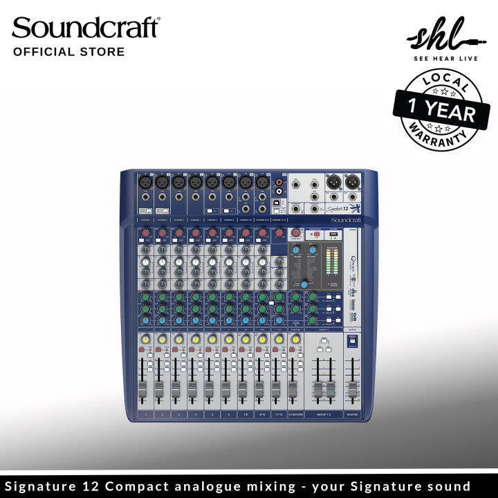 SOUNDCRAFT Signature 12 Compact Analogue Mixer Lazada Singapore