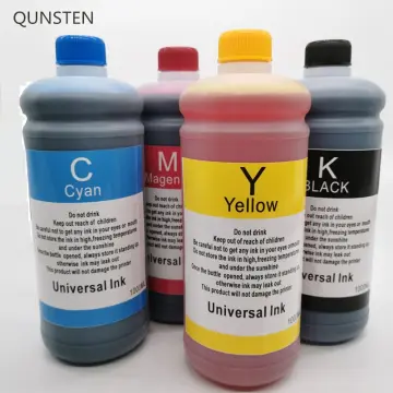 1000ml 1kg Liter Black C M Y Refill Dye Based Ink Kit Replacement