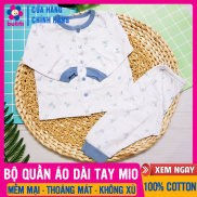 Quần Áo Sơ Sinh Mùa Thu Dài Tay Cho Bé MIO MIO 100% Cotton, Thoáng Mát