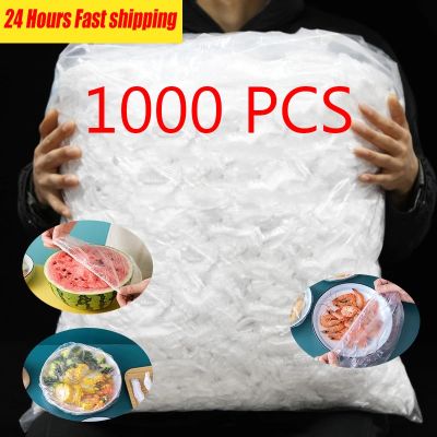 1000 pcs Saran Wrap Disposable Food Cover Grade Fruit Vegetable Storage Elastic Plastic Keeping