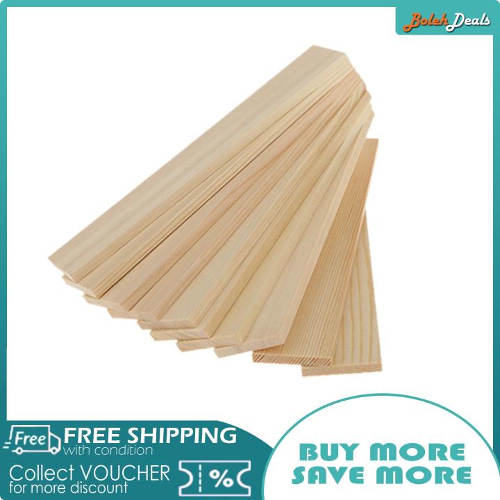 10 Pieces 10cm Natural Pine Wood Rectangle Board Fit fot Arts Craft DIY