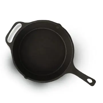 NutriChef Large 10 in. and 12 in. Pre-Seasoned Black Cast Iron