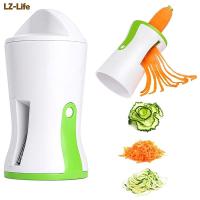 Spiralizer มือถือเครื่องตัดผักเครื่องตัดมันฝรั่งเกลียวผักอเนกประสงค์แบบมือถือที่ตัดผักกันลื่นเครื่องตัดผักเครื่องหั่นผักเครื่องตัดผักสำหรับห้องครัว LZ-Life