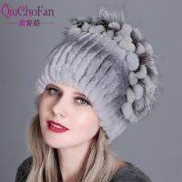 Fur Winter Hat for Women 100 Real Rex Rabbit Fox Fur Hat Rex Rabbit Fur Caps lady winter warm Headwear Womens fur hats