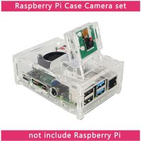 Raspberry Pi 4 Model B Acrylic Case + 5MP OV5647 Camera + FFC + Acrylic Holder + Cooling Fan + Heat Sinks for Raspberry Pi 4