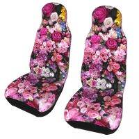 Multicolored Roses Nature Flower Universal Car Seat Cover Waterproof Women Seat Covers Polyester Hunting