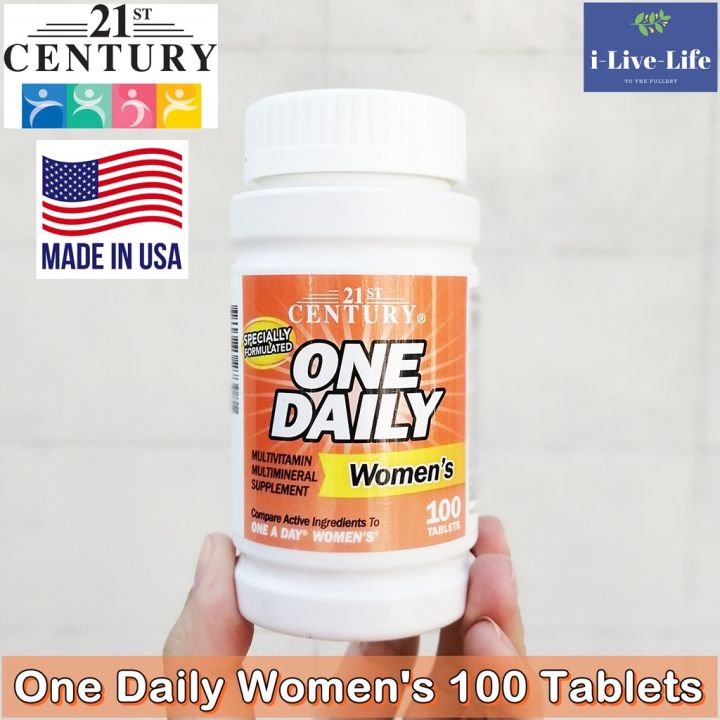 one-daily-womens-100-tablets-21st-century-วิตามินรวมและแร่ธาตุ-21-ชนิด-สำหรับผู้หญิง-แค่ทานวันละเม็ด