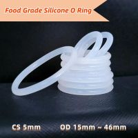 5/10 buah Food Grade silikon o-ring Gasket putih karet O cincin segel mesin cuci OD 15 46mm CS 5mm Gasket cincin tahan air