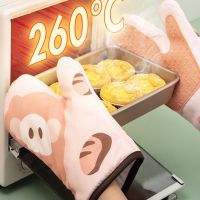 Insulation Silicone Oven Mitt Heat Resistant Microwave Oven Gloves Thickened Anti-scalding Gloves Kitchen Gloves