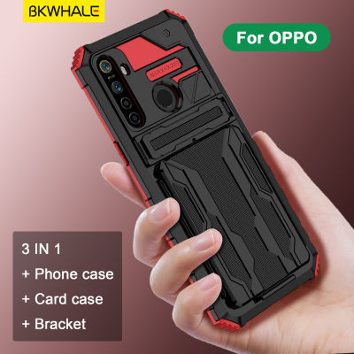 BKWHALE สำหรับ OPPO Realme5 RealmeC3 Realme5i Realme6i RealmeC15 RealmeC12 RealmeC20 RelameC21 RealmeC17 Realme7i Realme 5 5i 6i 7i C3 C12 C15 C17 C20 C21 C11 2021 C21Y C25 C25Y ด้านหลังการ์ดผู้ถือโทรศัพท์ยืนกรณีกันกระแทกปกแข็ง