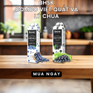 Combo Nước Ép Việt Quất Và Lý Chua Bonne Từ Trái Cây Thật Và Nước Suối