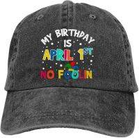 Best Selling Summer New Print April Fools Day Is My Birthday Funny Baseball Caps Vintage Adjustable Denim Cap for Men Women