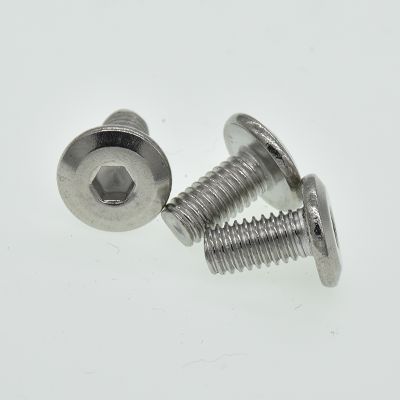 {Haotao Hardware} 10/5PCS M8x M6 (12/16/20/25/30/35) 304สแตนเลสหัวแบนพร้อมสกรูหัวหกเหลี่ยม/สลักเกลียวเฟอร์นิเจอร์