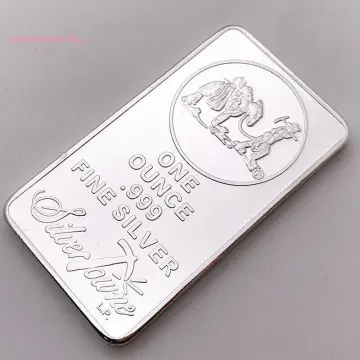  1 Oz Fine 999,9 Silver Bar Quality Silver Plated Metal Bars  Metal Crafts Quality Festival Art Ornament for Birthday Gifts :  Collectibles & Fine Art