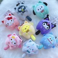 Kawaii Sanrio Plush Keychain Cute Hello Kitty Kuromi My Melody Cinnamoroll Keychain Backpack Pendant Accessories Kids Toys Gifts