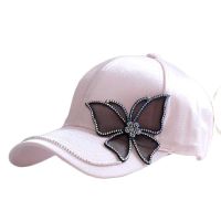 New Butterfly Feel Silk Baseball Cap Hats For Girls Women Color Baseball Caps Summer Outdoor Sports Shade Visor Hat Casquette