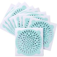 10pcs Disposable Bathroom Sewer Outfall Sink Drain Hair Strainer Stopper Filter Sticker Kitchen Supplies Anti-Blocking Strainer Dishracks Sink accesso