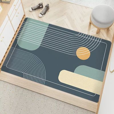 Concise Style Diatom Ooze Rug Welcome Mat House Entrance Mat Indoor Home Decoration Carpet Living Room Bathroom Floor Mats Foot