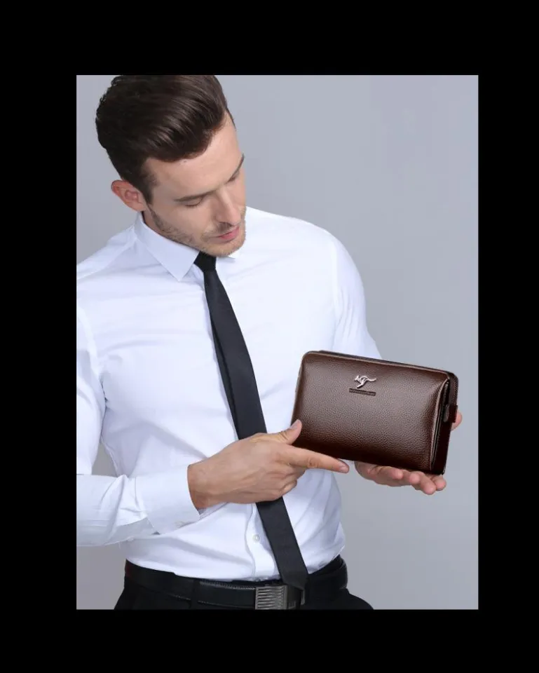  Balidiya Mens Clutch Bag Leather Purse Zipper Lock Wallets  Business Card holder 3-H… : Clothing, Shoes & Jewelry
