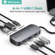 Yottamaster loại USB C 6 trong 1 HUB USB