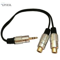 LFYE5L 0.25เมตรค่ะ เครื่องเล่น CD ตัวแปลงสายเคเบิล หญิง RCA แจ็ค RCA ลำโพง 1 RCA ถึง2 RCA สายสัญญาณเสียง AUX สายอะแดปเตอร์ Y สายเคเบิลแยก Y สายแจ็ค RCA