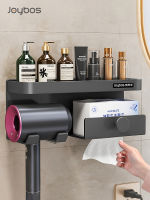 Joybos Hair Dryer Holder Wall Bathroom Shelf No Drill Aluminum Blower Shelves Organiser Shower Storage Rack Bathroom Accesssorie