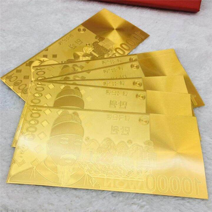 cc-gold-foil-korea-won-plastic-banknotes-commemorative-banknotes-dollar-euro-coins-props-collection-gifts