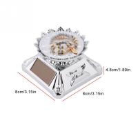 ：》《{ New Solar Showcase LED Light Shape Jewelry Box Ring Box 360 Rotating Turntable Watch Phone Jewelry Ring Display Stand