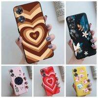 สำหรับ A58 Case ปกอ่อนที่มีสีสันซิลิโคนศัพท์ Case สำหรับ A58ปกหลังหัวใจดอกไม้เชลล์ A58อ่านกันชน6.56
