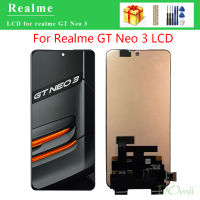 จอ AMOLED Lcd ของแท้6.7นิ้วสำหรับ Realme GT Neo 3 RMX3562เครื่องอ่านพิกัดแผงหน้าจอสัมผัสสำหรับ Neo3 Realme GT