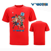 เสื้อยืดแขนสั้น ระบายอากาศได้ดี พิมพ์ลาย Victor Badminton Uniform Pirate King Co Branded แบบแห้งเร็ว คุณภาพดี