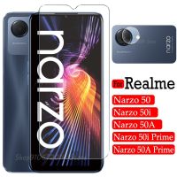 ♨ For OPPO Realme Narzo 50i 50A Prime Global Tempered Glass Full Glue Screen Protector For Realme Narzo 50 5G Lens Protective Film