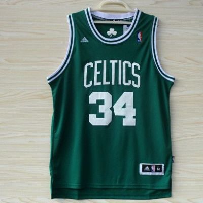 Popular เสื้อกีฬาบาสเก็ตบอล Nba Boston Celtics No . 34 ยอดนิยมเซลติกบาสเกตบอลเสื้อระบายอากาศเร็วแห้งเสื้อปัก