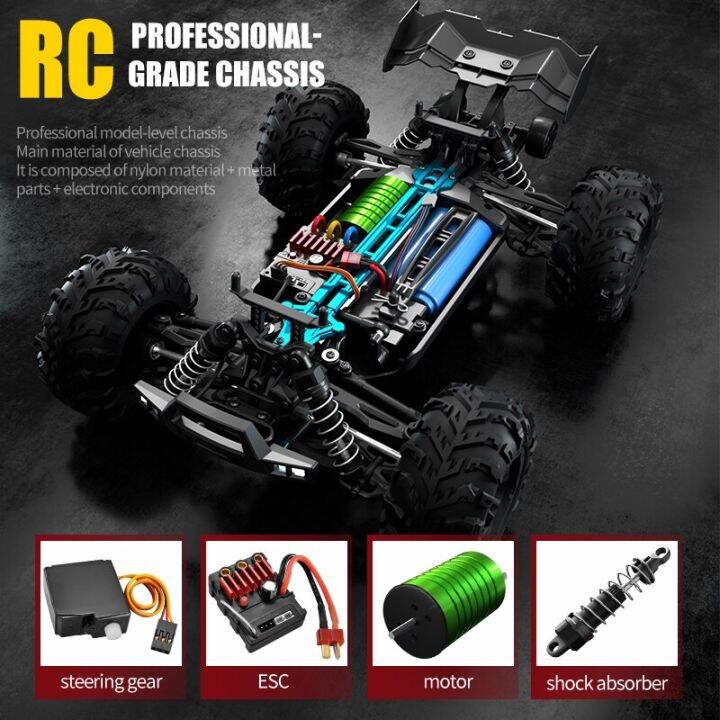 1-16-70km-h-brushless-rc-car-with-led-light-4wd-remote-control-cars-high-speed-drift-monster-off-road-truck-vs-wltoys-144001-toy