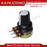 5Sets WH148 1K 10K 20K 50K 100K 500K 1M Ohm 15mm 3 Pin Linear Taper Rotary Potentiometer Resistor for Arduino with AG2 White cap WATTY Electronics