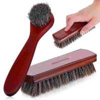 2 Pcs Brush Brochas Para Limpiar Shoe Kit Brushes Horse Hair Polishing Cloth Horsehair Mane Boot Cleaning Shoe Care