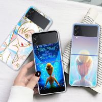 [On1ine 3C Digital} เคสใสสำหรับ Samsung Z Flip 4โทรศัพท์ Funda Galaxy Flip4กันกระแทกฮาร์ด ZFlip 3 5G ปกเชลล์ดิสนีย์ทิงเกอร์เบลล์