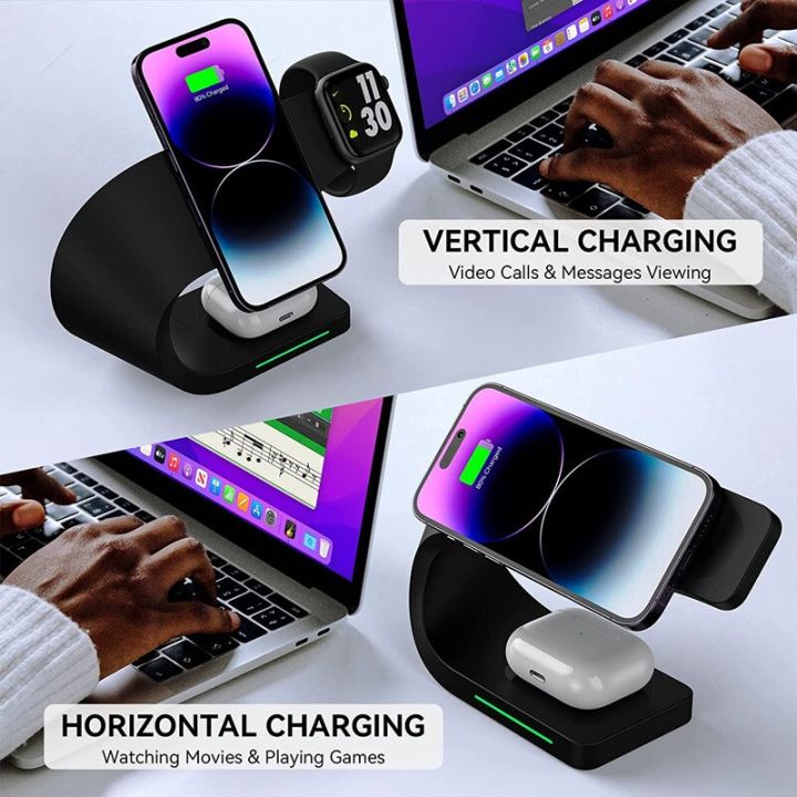 magnetic-wireless-charger-stand-15w-induction-usb-chargers-quick-fast-charging-dock-station-สำหรับ-14-13-12